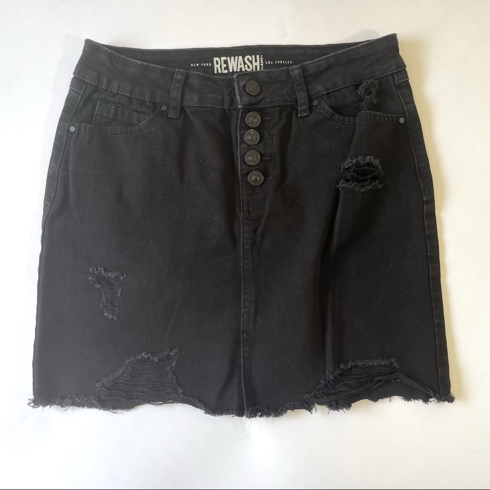 Rewash black denim skirt size 3
